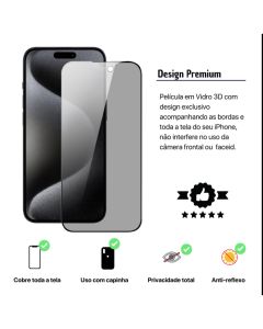 Película De Privacidade Para iPhone 15 Pro