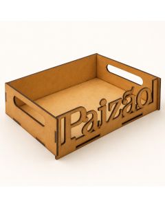 Bandeja Paizão Mdf Cru 3mm Decorativa Dia Dos Pais 26cm