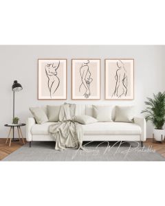 Quadro Decorativo Abstrato mulheres linhas , decoração casa Quadro Decorativo linhas Minimalistas