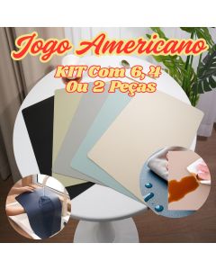 Jogo Americano Descanso De Mesa Jantar 45x30Cm Kit 6 4 Ou 2 Poliuretano Multiuso Rústico Flexível