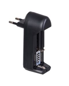Carregador de Bateria Com Mola Pilha Até 2 Baterias Lanterna Tática 18650 14500 Bivolt Universal