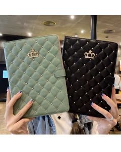 Capa De Couro PU De Luxo Fivela De Coroa Para IPad Pro11 Air 5 4 10 9 8 7a Geração 10,2 10,5 9,7 Mini 6 5 4 3 2 1