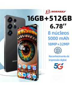 Smartphone S25 ultra 5G 16+512GB Câmera tripla 32MP 18mp frontal  tela AMOLED 120Hz celular Premium
