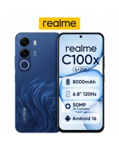 Celular realme C100X Smartphone 4+256 GB Bateria 8000mAh 2ANOS E IA GARANTIA Original Versão Global NFC Tela 6.74"