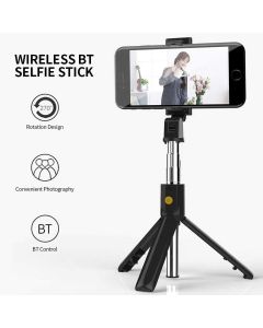 K07 Selfie Stick integrado Tripé BT 4.0 sem fio Selfie Stick mini Tripé portátil extensível selfie stick para smartphone