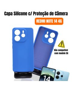 Capa Silicone com Proteção de Câmera Para XM Redmi Note 14 4G