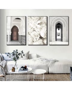 Quadro Decorativo árabe, Marrocos Porta Velha Mesquita, quarto decoração casa Quadro Decorativo Islâmica, Subhanallah, Bismillah tamanho grande Decoração para sala casa cozinha quarto Poster decorativo  abstrata Moderno árabe, Marrocos Retro arte #01