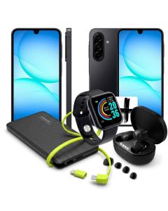 Celular Samsung Galaxy A17 NFC 256GB 16GB RAM Dual SIM 5000Mah + Powerbank + Fone Bluetooth + Smartwatch