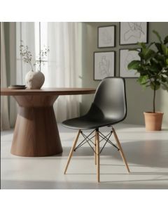 Kit 2 Cadeiras De Jantar Empório Tiffany Eames Wood Preto