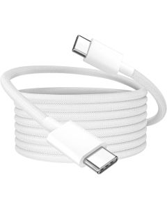Cabo USB C para USB C 2m, nylon trançado para recarga Tipo C, adequado para Samsung e Iphone