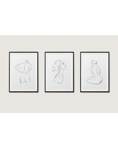 Quadro Decorativo Abstrato mulheres linhas , decoração casa Quadro Decorativo