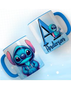Caneca de Porcelana Stitch Personalizado Com Nome lindas para dar de presente