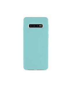 Capa Capinha Case Silicone Maleável Samsung Galaxy S10 Verde Agua