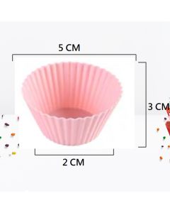 Mini Forminhas Multicolorida 12 Uni Forma Redondo 5X3X2CM Silicone Cupcake Brigadeiro Tortinha