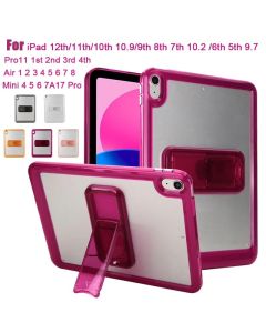 Acílico + TPU Suporte Caso Para iPad Ar 4 5 10.9 6 7 8 10.2 9th 10th 11th 12th Geração Casos Pro 11 12.9 Mini 7 Tablet C