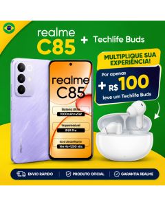 Celular realme C85 Smartphone 6+128 GB Original Versão Global Bateria 7000mAh Câmera 50MP NFC 6,8" Com Fone Bluetooth