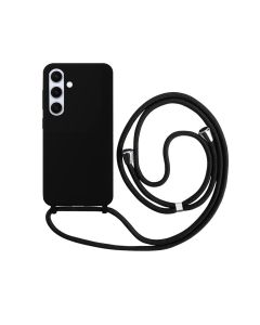 Capa Silicone com Alça Ajustável para Samsung S - Preto