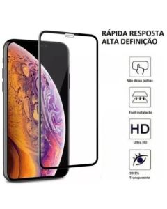 Película 3D de Vidro Temperado iPhone Proteção de Tela Completa Compatível com Todos os Modelos