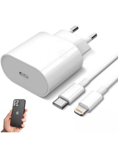 Carregador   Para Iphone 8 X Xr 11 12 13 14 Pro Max Branco