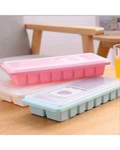 Forma de Gelo Tampa 26x9,5X3,5cm Silicone 12 Compartimentos Top Útil Livre BPA Prático Multicolorido
