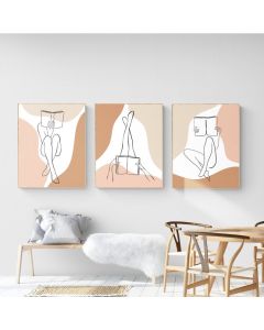 Quadro Decorativo Abstrato mulheres linhas , decoração casa Quadro Decorativo linhas Minimalistas tamanho grande Decoração para sala casa cozinha quarto Quadro decorativo Mulheres abstrata Moderno Decoração Corpo Retro arte #72