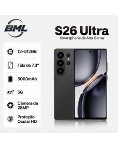 Celular Smartphone BML S26 Ultra 512GB 5G Tela 7,3" Câmera 108MP Preto