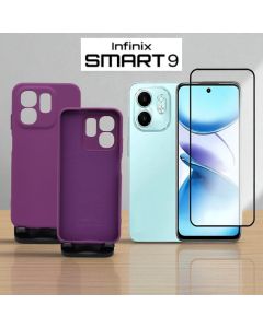Capa Silicone C/ Película de Vidro 3D Para Infinix Smart 9