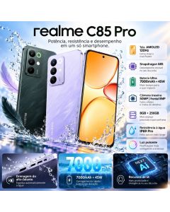 Smartphone Realme C85 Pro 4G NFC Dual Sim Versão Global Original Envio Imediato
