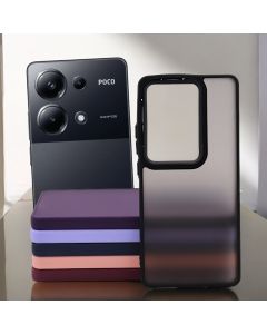 Capa Protetora Fosca Borda Colorida para Note 13 Pro 4G/ Poco M6 Pro 4G