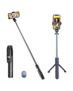 Bastão Pau de selfie Tripé Retrátil Controle Bluetooth Celular