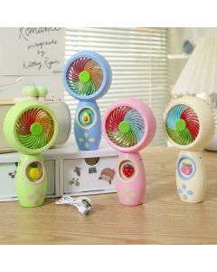 Mini Ventilador Portátil (600023) Silencioso Recarregável Mão/Mesa com Cabo
