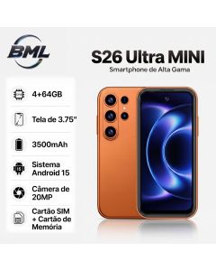 BML Celular S26ULTRAMINI Original Smartphone 64GB/4GB ram 5G LTE Wi-Fi Sim Android 10 3500mAh 3.73" Tela,Câmera 48MP