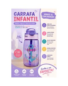 Garrafa Infantil Squeeze Flip 480ml - Resistente a Vazamentos e Livre de BPA