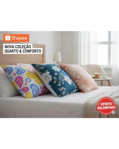 Kit com 2 e 1 Travesseiros Estampados Sortidos de Espuma
