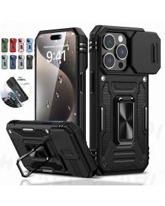 Capa Para Câmera Deslizante iPhone 15 Pro Max 14 13 12 Suporte De Anel Armadura De Proteção Anti-Queda Enseada De Chute