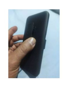 Capa Suporte Cintura Case Motorola Moto EDGE 50 Preta Com Capa de Silicone da Camurça