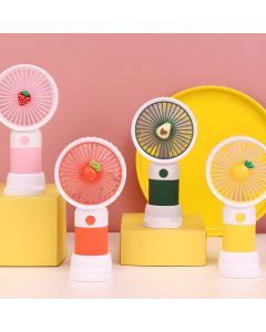 Mini ventilador multifuncional (600026) fresco recarregável versão cartoon fruta