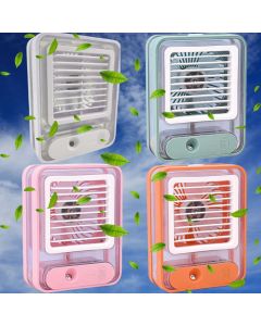 Mini Ventilador De Mesa e (605157) Umidificador  Touch 3 Velocidades Led Portátil