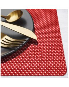 kit com 4 Jogo Americano  Antiderrapante Flex Resistente Vermelho