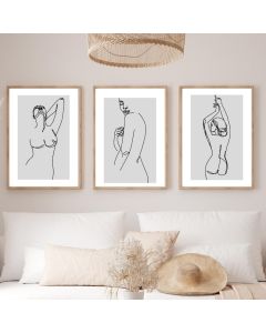 Quadro Decorativo Abstrato mulheres linhas , decoração casa Quadro Decorativo linhas Minimalistas tamanho grande Decoração para sala casa cozinha quarto Quadro decorativo Mulheres abstrata Moderno Decoração Corpo Retro arte #35