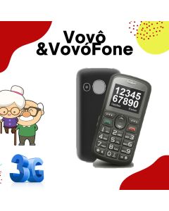 CELULAR VOVOFONE 3G TECLAS GRANDES BOTÃO SOS