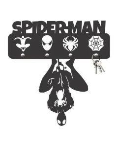 Porta Chaves Homem Aranha Decorativo Com Ganchos Mdf 3mm