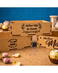 Kit Cestas Bandeja Mdf Cru 20x15 Lembrancinha Dia Das Mães Atacado Decorada
