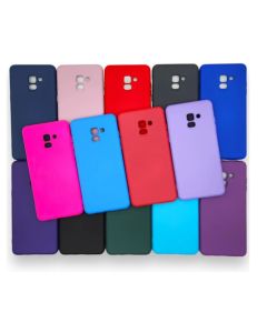 Capa Para Samsung Galaxy A8 Plus 2018 Silicone Aveludada+pelicula 3d