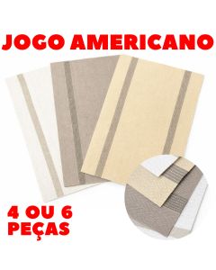 Kit Jogo Americano 4 Ou 6un Decoração Para Cozinha Para Mesa Posta Retangular 30X45Cm Apoio De Louça