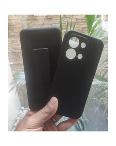 Suporte+ capa de Cintura cinto Xiaomi Redmi 15C /poco C85 com capa silicone com camurça+PELICULA 3D