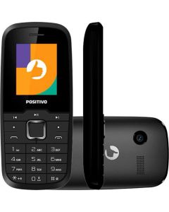 Celular Simples Ideal Para Idosos P26 Positivo Tela 2.4” 2G, 32MB RAM, Rádio FM, Dual SIM - Preto