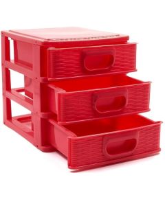 COM OFERTA Gaveteiro 20x14x17cm Acessório Para Casa Mini Porta Tudo 3 Gaveta Medidas