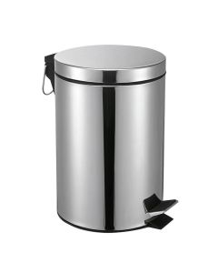 Lixeira Inox 5L Com Pedal Tampa Suave Uso Diário