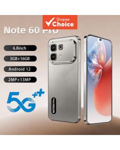 Celular Novo Note60Pro Android 16GB 8Núcleos 6.8 Polegadas HD Tela Grande Smartphone